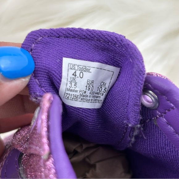 Vans Kids Glittery Purple Sneakers - Picture 7 of 9